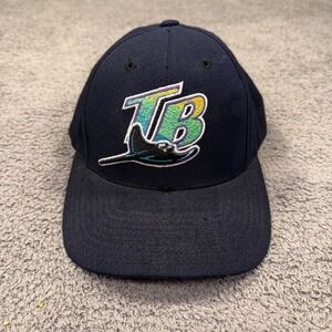 Vintage Tampa Bay Devil Rays Hat Cap Snap Back MLB Baseball‎ Logo Athletic 90s